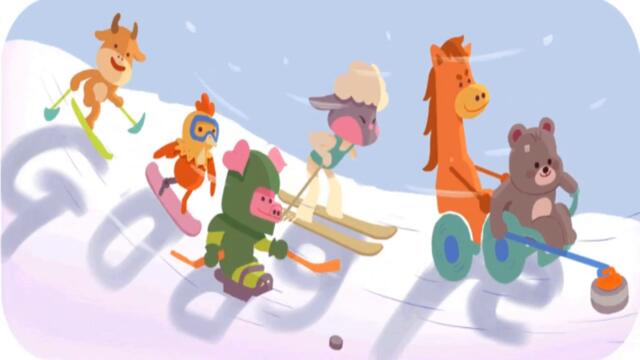Зимни параолимпийски игри 2022 г.- 2022 Winter Paralympics Google Doodle - Winter Paralympics  Beijing 2022 Winter Paralympics
