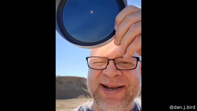 Sun size through filter