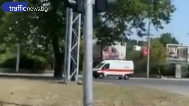 Кола се запали на пловдивски булевард