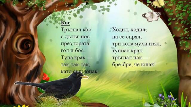 #тръгнал кос  #детски песни #за децата #България Тръгнал Кос -детска песен