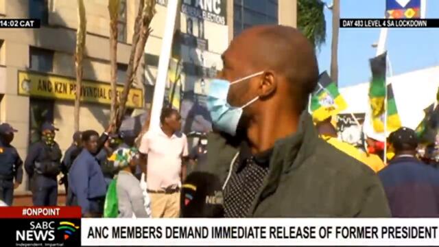 Zuma's supporters demand the immediate release of the former president