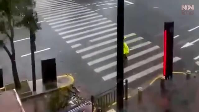 No mercy for China! Typhoon In-Fa hits Zhoushan, Zhejiang. Storm Infa.