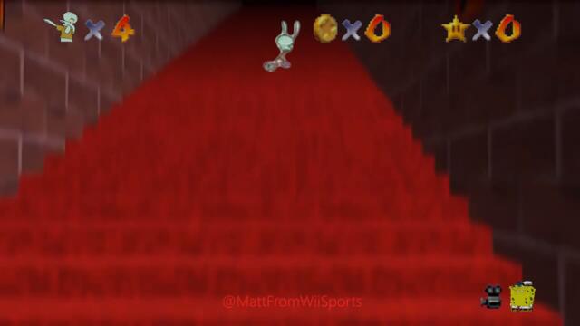 Squidward Running up Endless Staircase (Mario 64)