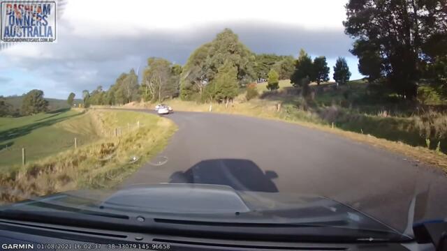 Camry driver finds out the hard way he isn't driving a rally car - Victoria