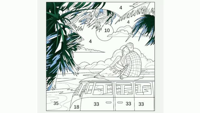 Лунная Ночь - Залипательное Видео Раскраски по номерам антистресс для взрослых