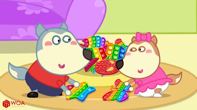 No No, Lucy! Wolfoo Feels Jealous with Wolfoo Pop It - Wolfoo Plays Pop It Challenge |Wolfoo Channel