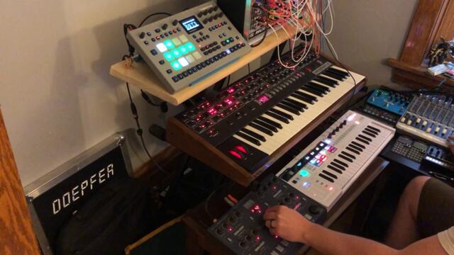 Dirty Drum Jam - Prophet 6, Elektron RYTM MK2, Dark Star, Disting EX, Plaits, and Big Sky.