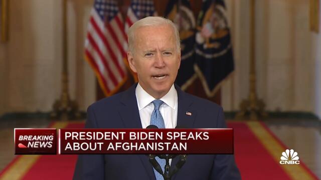 President Joe Biden delivers remarks after Afghanistan withdrawal
