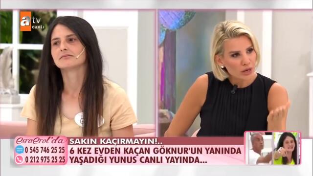 6 Kez evden kaçan Göknur'un yanında yaşadığı Yunus canlı yayında! - @Esra Erol'da 2 Eylül 2021