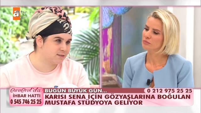 Karısı Sena için gözyaşlarına boğulan Mustafa stüdyoya geldi... - @Esra Erol'da 3 Eylül 2021