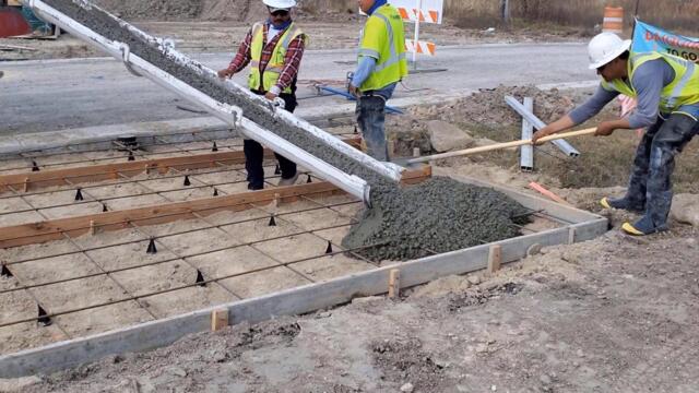 How to pour a concrete driveway In 4K