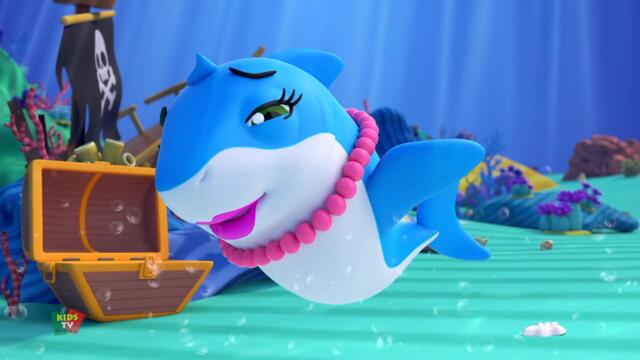 Пет малки акули | анимирани детски песни | Kids Tv Bulgaria | предучилищна