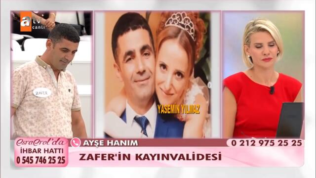 Zafer Bey'den karısı Yasemin'e 'gel barışalım' çağrısı... - @Esra Erol'da 6 Eylül 2021