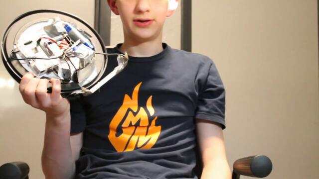 A clock that falls off the wall when you look at it