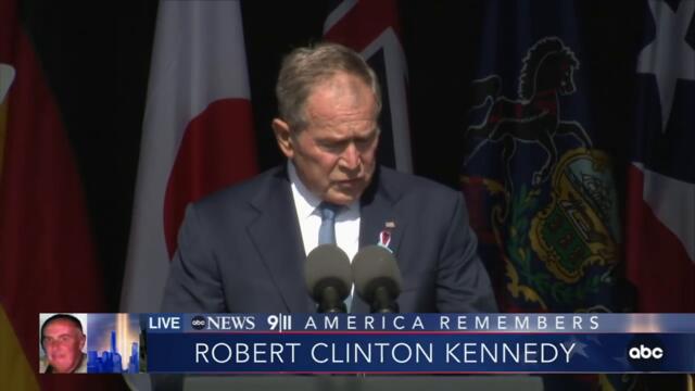 Former President George W. Bush speaks at 9/11 memorial ceremony
