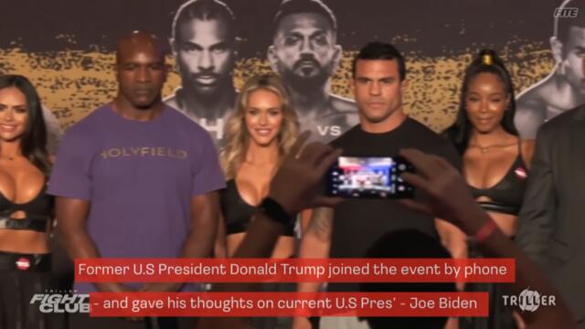 'I'd fight Biden' - Former President Trump phones in to Holyfield v Belfort weigh in