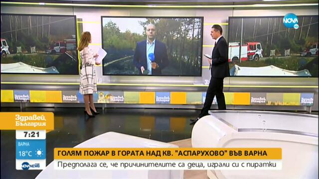 Голям пожар горя в гората над Варна - Здравей, България (13.09.2021)