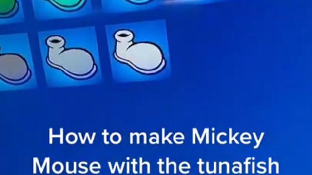 How to make Mickey Mouse with the tunafish skin #fortnite #shorts