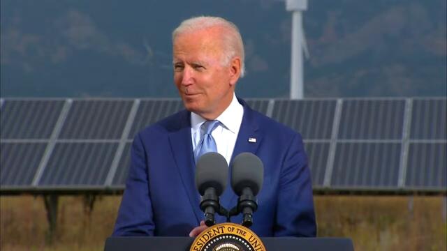 President Joe Biden delivers remarks at a 'Build Back Better' event in Colorado