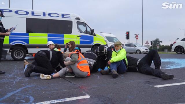 Eco-warriors offer ‘sympathies’ to woman paralysed by stroke in traffic as they block M25 AGAIN