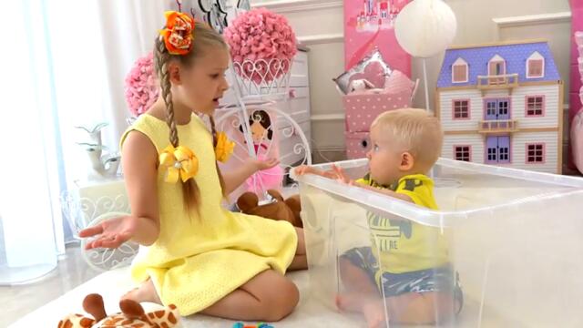 Diana and Roma Play with Baby Oliver  Best videos with little brother