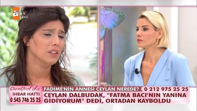 Fadime'nin annesi Ceylan nerede?  - @Esra Erol'da 20 Eylül 2021