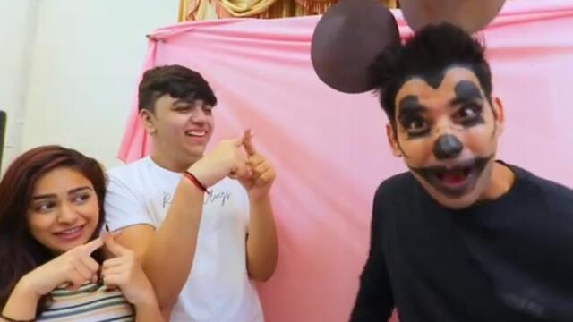 Rishi Dev As Scary Mickey Mouse *Diksha Cried* || Funny Clip | Rimorav Vlogs #shorts #rimorav