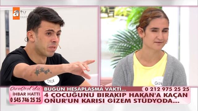 Onur, 4 çocuğunu da bırakıp giden eşi Gizem'e dön çağrısı yapıyor! - @Esra Erol'da 22 Eylül 2021