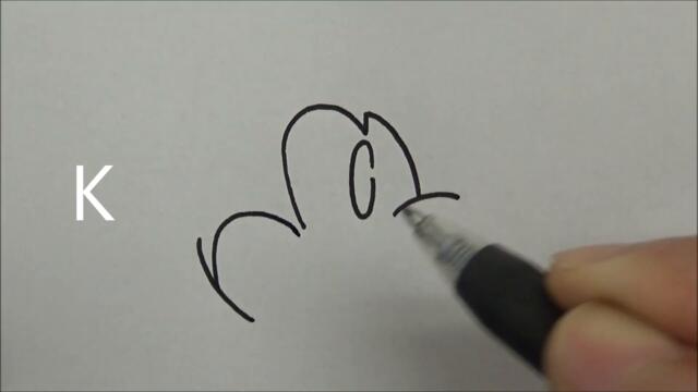 How to draw MICKEY MOUSE with "MICKEY MOUSE" | Amazing drawing | Satisfying handwriting