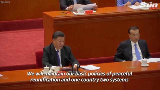 China president Xi Jinping says country wants peaceful reunification with Taiwan