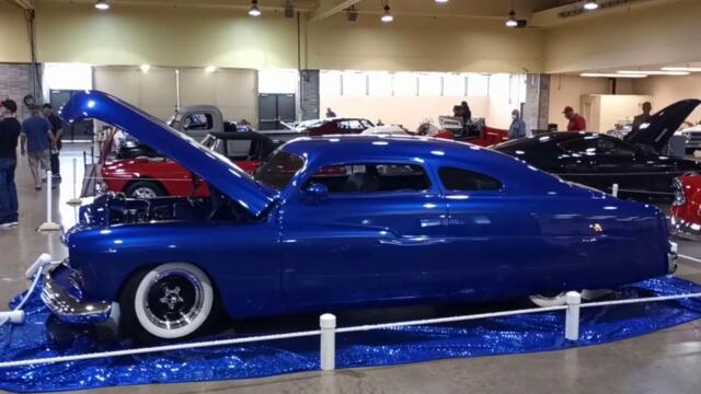 1950's Blue Mercury Hot Rod Lead Sled Chopped - Salem Roadster Show 2021