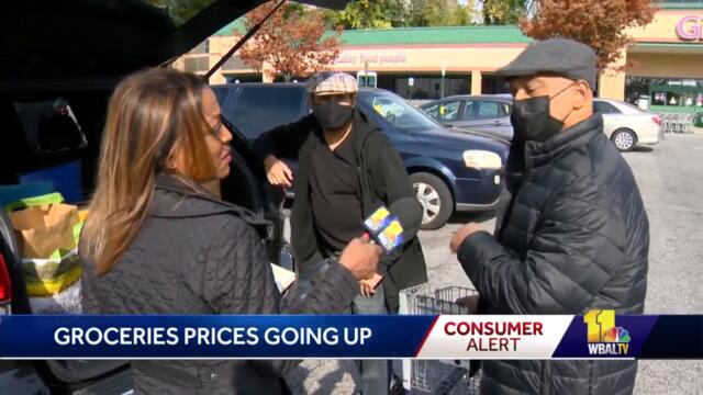 Reaction from frustrated shoppers over higher prices on groceries