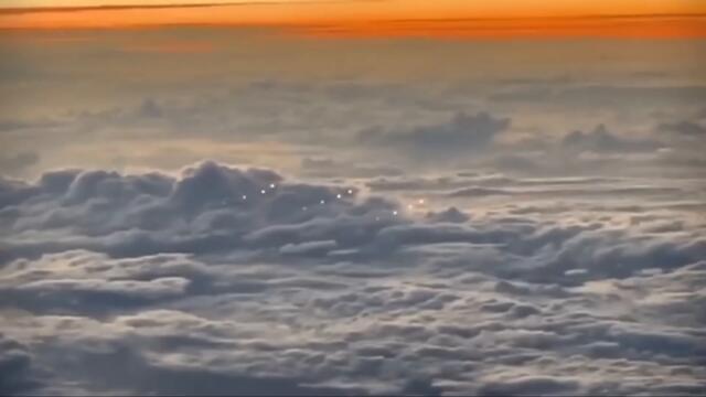 UFOs filmed from the flight deck over South China Sea