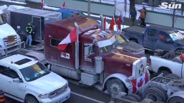 Canada's 'Freedom Convoy': Thousands protest against vaccine mandates in in Ottawa