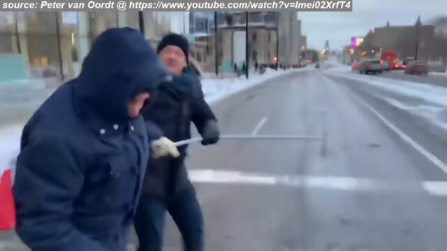 INSTANT KARMA: Man Steals Flag From Girl and Snaps His Ankle