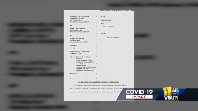 Carroll County board of education to pursue legal action against masking