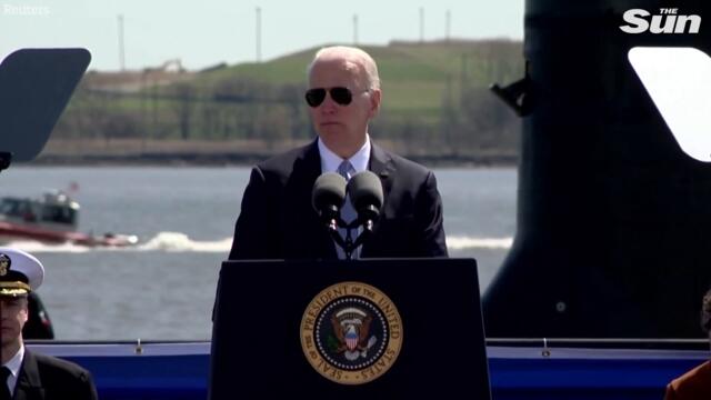 US President says newly commissioned nuclear attack submarine USS Delaware will enhance security