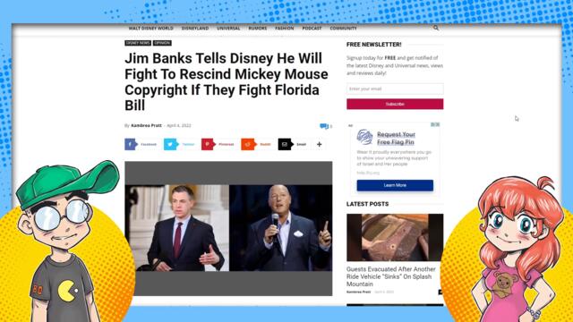 Disney's Mickey Mouse Copyright THREATENED Over Florida Bill Backlash!