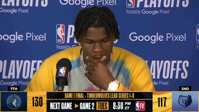 "Its Like A Regular Season Game To Me" - Anthony Edwards Post Game Press Conference