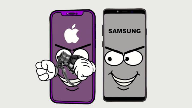 NOKIA vs Apple vs Samsung BATTLE Animation  II vevo meme