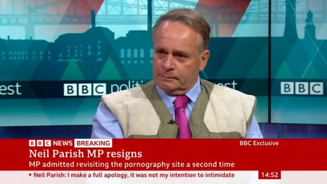 Neil Parish resigns as MP after admitting he watched porn in parliament