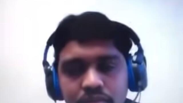 Man caught for lip syncing in an interview