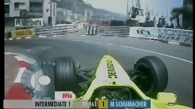 F1 Monaco 2001 Qualifying - Heinz Harald Frentzen Action!