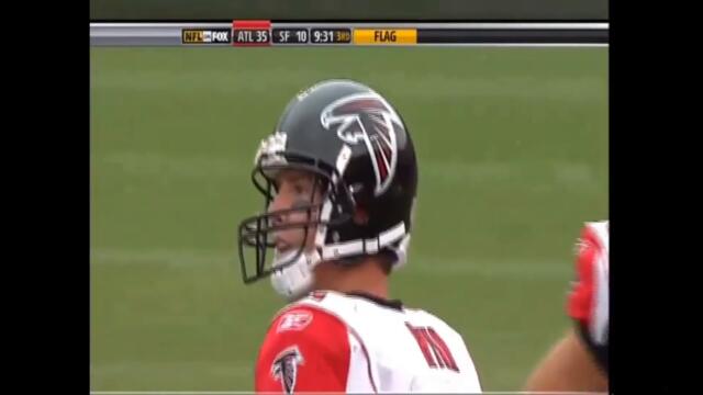 Dre Bly Embarassing Celebration Fail After Interception (Falcons vs. 49ers 2009)