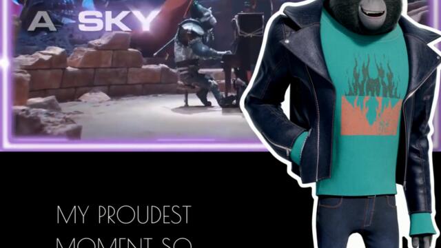 Sing-along with Johnny Cardboard Cutout to Sky Full of Stars | Sing 2 #sing2 #shorts #starcutouts