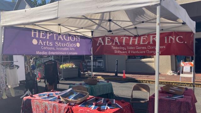 Booth at Hot Summer Nights Street Faire 2022 in Nevada City, California