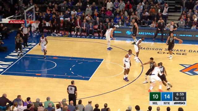 Mario Hezonja Steps Over Giannis Antetokounmpo - Bucks vs Knicks | December 1, 2018