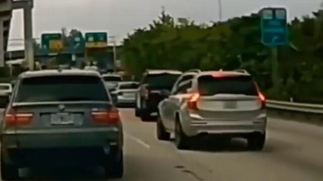 Impatient Driver Gets Instant Justice For Hogging The Shoulder #shorts