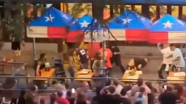Texas: Full on brawl breaks out on the San Antonio River walk and River boat tourists land a...