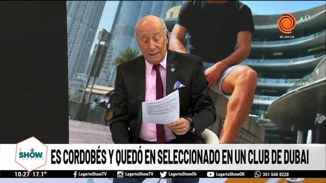 Futbolista cordobés quedó seleccionado en un club de Dubai